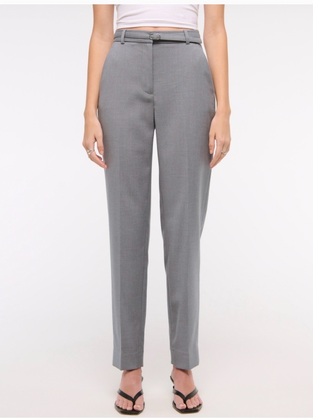Curve Love High Rise Belted Ankle Straight Pant